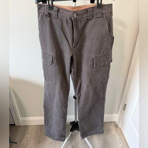 Duluth Fire Hose Cargo Pants 36x34 Fleece Lined Relaxed Fit Work